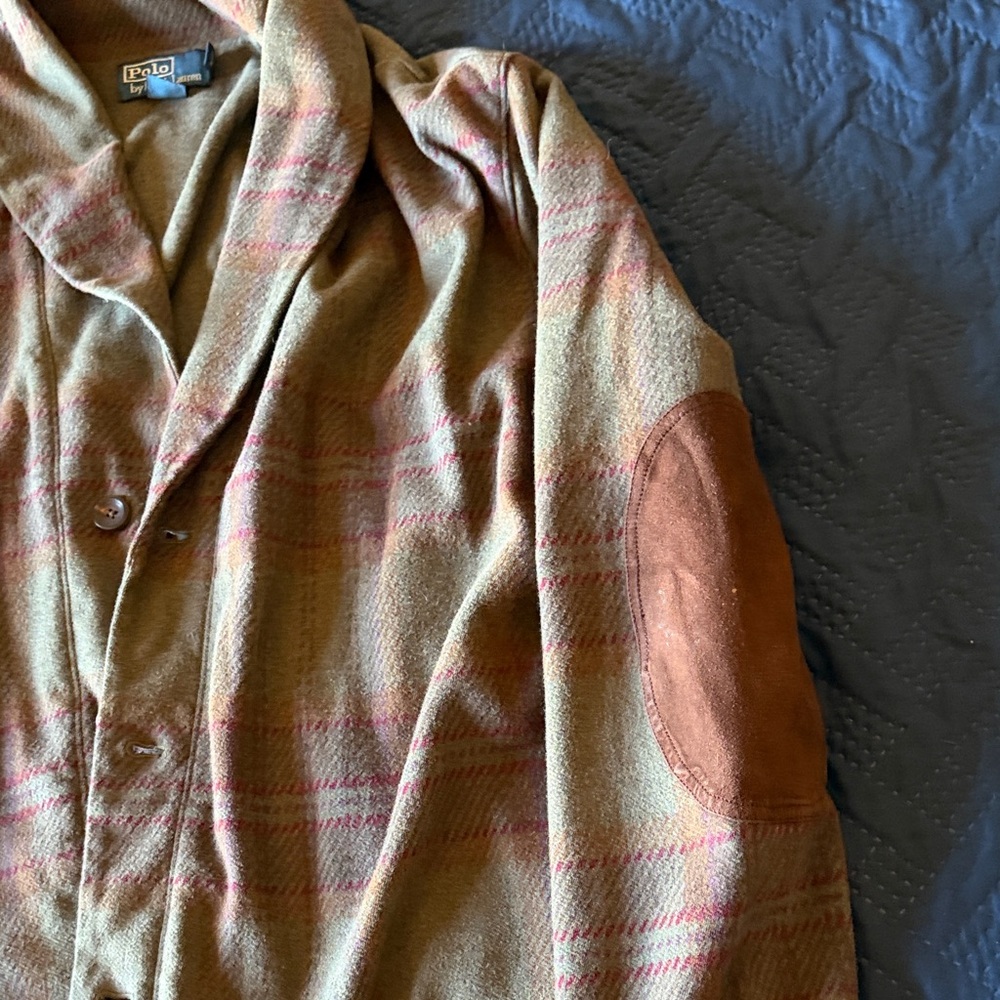 Ralph Lauren Olive and Red Cardigan - Picture 6 of 7